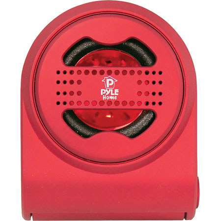 Pyle PMS7 Rechargeable Mini-Speaker, Red