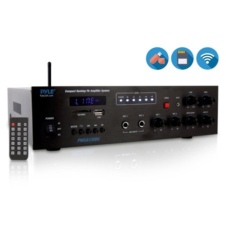 Pyle PMSA126BU 500W Bluetooth Public Address Amplifier with 70V/100V Output