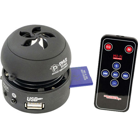 Pyle PMSU1 Bass Expanding Mini Speaker, Black