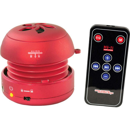 Pyle PMSU1 Bass Expanding Mini Speaker, Red