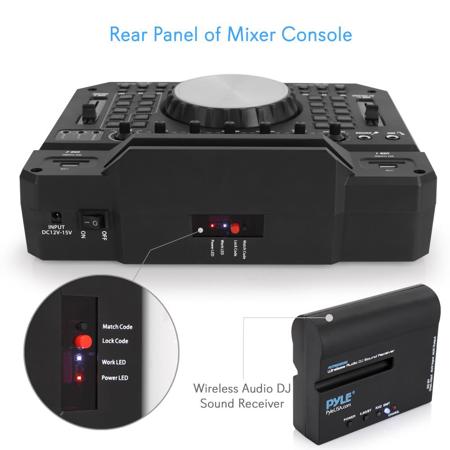 Pyle PMX6BU 2-Channel Wireless Bluetooth DJ Sound FX Audio Mixer with Receiver