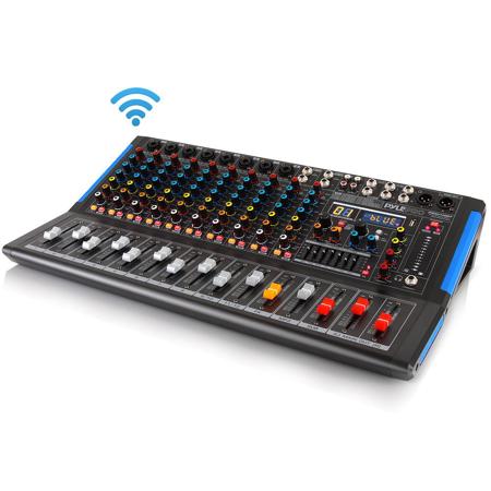 Pyle PMXU128BT 12-Channel Bluetooth 2.0 Studio Mixer and DJ Controller System