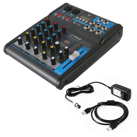 Pyle PMXU43BT 4-Channel Bluetooth 4.0 Studio Mixer and DJ Controller System