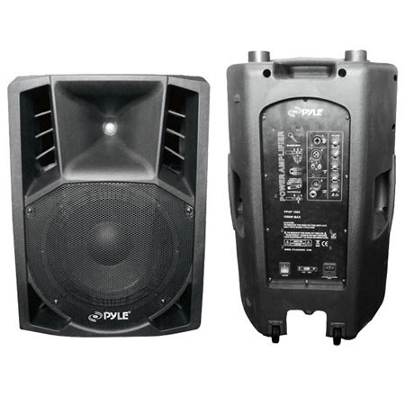 Pyle PPHP156A 15" 1200 Watts Powered Two-Way Plastic Molded PA Speaker