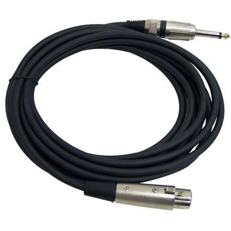 Pyle PPMJL15 15ft Professional Microphone Cable, 1/4" Male to XLR Female