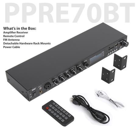 Pyle PPRE70BT Rack Mount Amplifier Sound Receiver System