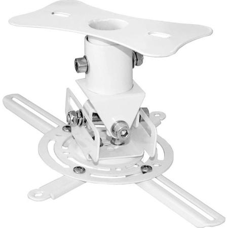 Pyle PRJCM6 Projector Ceiling Mount Bracket with Rotation/Tilt Adjustment, White