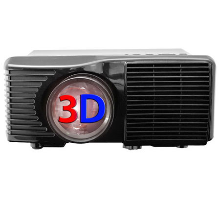 Pyle PRJLE44 High-Definition LED Widescreen Projector, 3D Capable