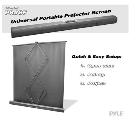 Pyle 42.9 x 57.8" Universal Floor Standing Projector Screen, Matte White