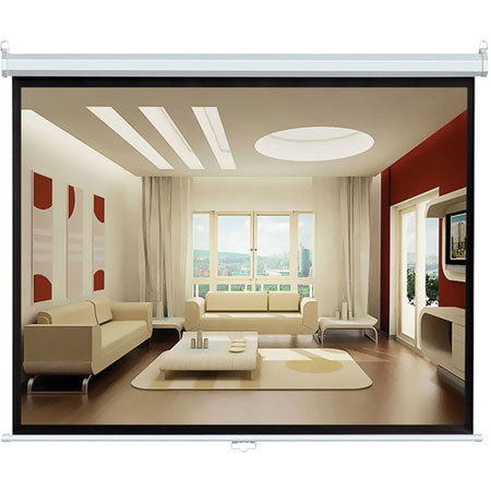 Pyle 100" Manual Self Locking Projector Standard Format (4:3) Screen