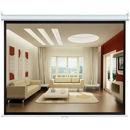 Pyle 84" Manual Self Locking Projector Standard Format (4:3) Screen