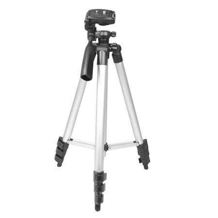 Pyle PRJTPS25 4-section Aluminum Tripod with 3-Way Pan Head - Black