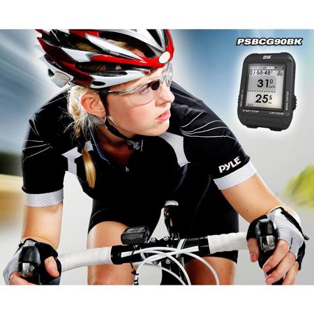 Pyle Multi-Function Digital LED Sports Bicycling Computer Device, Black