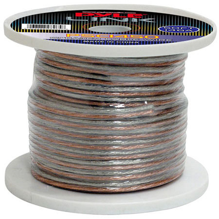 Pyle PSC1450 14 Gauge 50ft Spool of Speaker Zip Wire, Pair