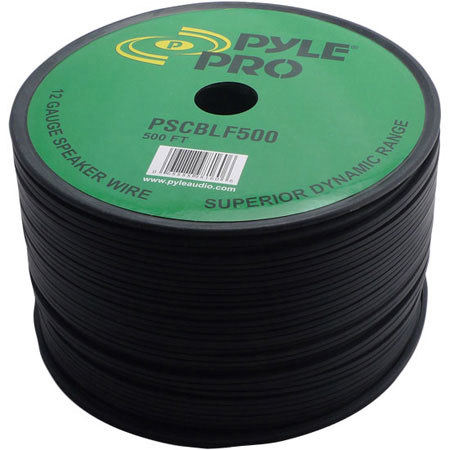 Pyle PSCBLF500 500ft 12 AWG Spool Speaker Cable