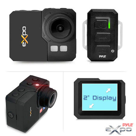 PyleSports PSCHD90 eXpo Hi-Res Action Camera, Black