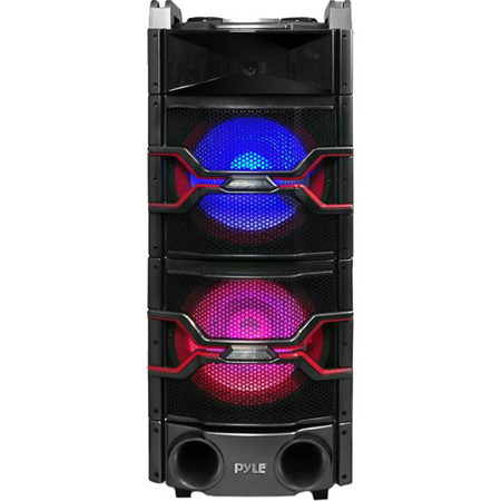 Pyle PSUFM1235BT 2400W Bluetooth DJ Karaoke System, Party Lights & Mic Recorder