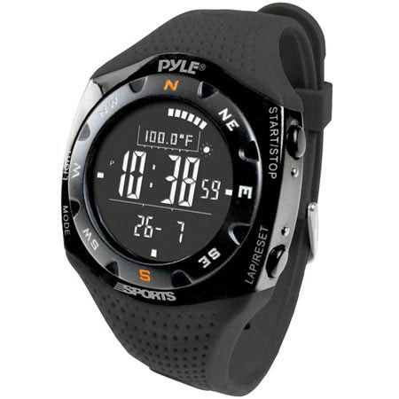Pyle Ski Master V Professional Ski Watch, Black