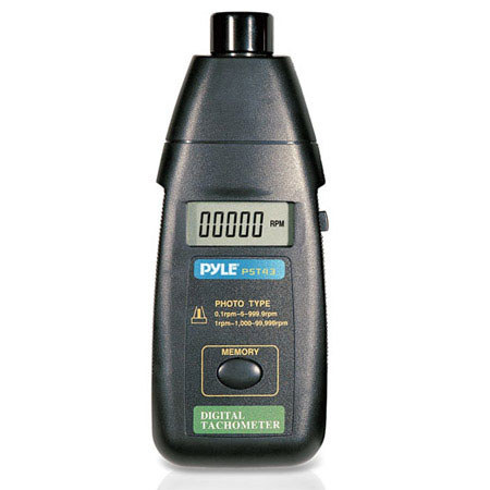 Pyle Precision Non-Contact Laser Tachometer with Extended RPM Range