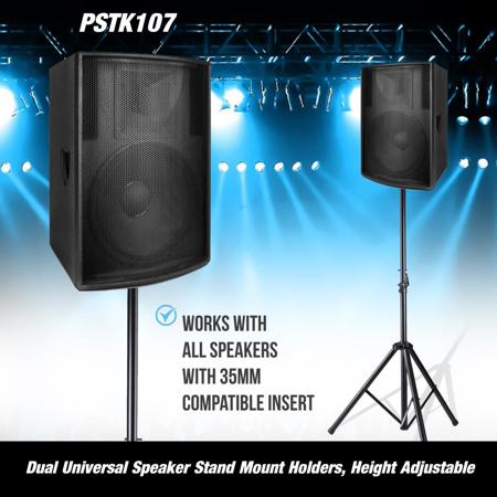 Pyle PSTK107 3-Section Metal Tripod Stand for Speakers, Pair
