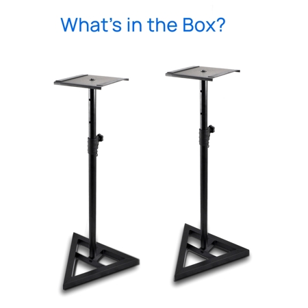 Pyle PSTND35.5 Telescoping Height Adjustable Stands for Heavy-Duty Speakers,Pair