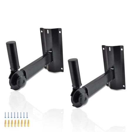 PylePro Universal Adjustable Wall Mount Speaker Bracket Stand, 80lbs Capacity