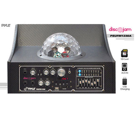 Pyle 1000 Watts Disco Jam Powered Two-Way PA Speaker System