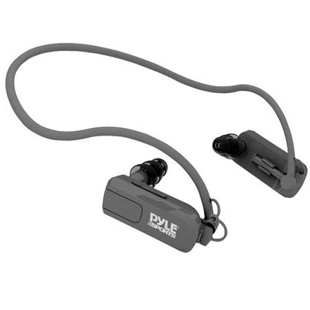 Pyle Waterproof Neckband Headphones with Built-in MP3 Player, Black