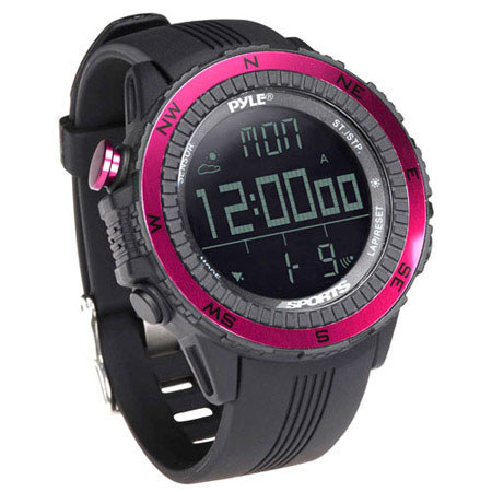 Pyle PSWWM82 Digital Multifunction Active Sports Watch, Pink