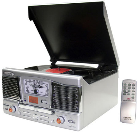Pyle Retro Style Turntable, Silver