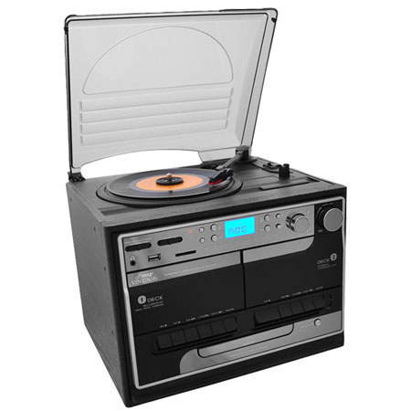Pyle PTTCSM60 Turntable Boombox Multimedia System