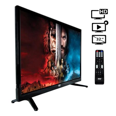 Pyle PTVDLED32.5 32" HD LED TV Monitor, Built-In DVD Player & Speakers