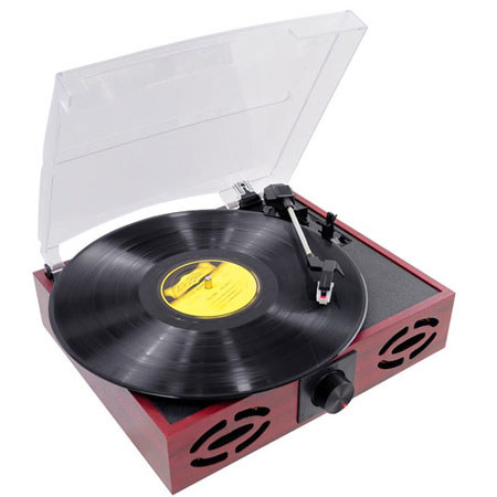 Pyle Retro Style Turntable with USB-to-PC