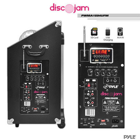 Pyle 600W Bluetooth PA Disco Jam Speaker System with USB/SD Readers