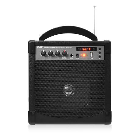 Pyle PWMA220BM Wireless Karaoke PA Speaker System with Wired Mic