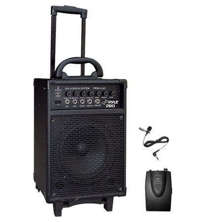 Pyle 300 Watt Wireless Rechargeable Portable PA System, Lavalier