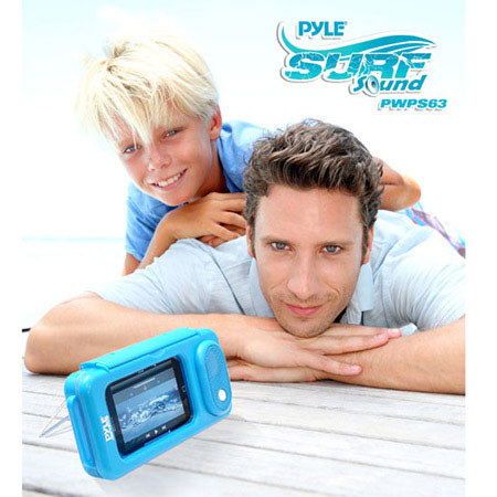 Pyle Surf Sound Universal Waterproof Speaker and Case, Blue