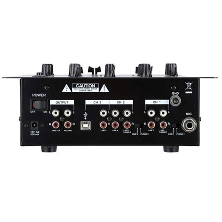 Pyle 10" 3-Channel Professional Mixer with USB