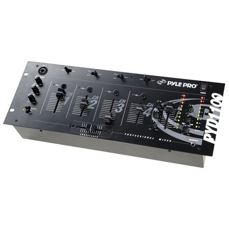Pyle 19" Rack Mount 4 Channel Professional Mixer