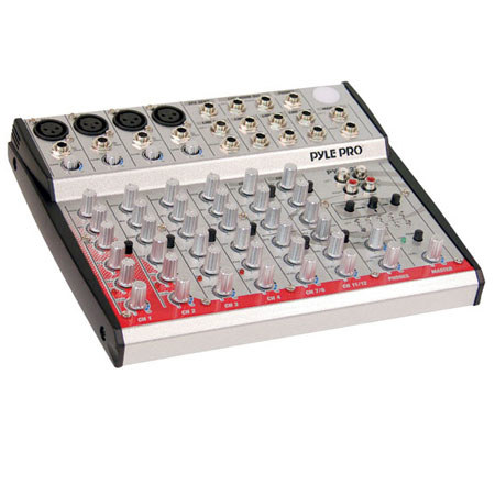 Pyle 12-Channel 2-Bus Console Mixer