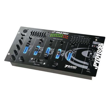 Pyle 19" Rack Mount 4 Channel Professional Mixer