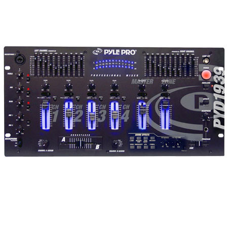 Pyle 4 Channel 19" Professional Mixer with SFX