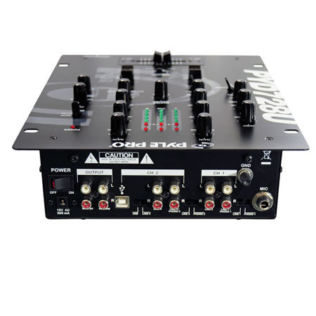 Pyle 2-Channel Professional Mixer with USB