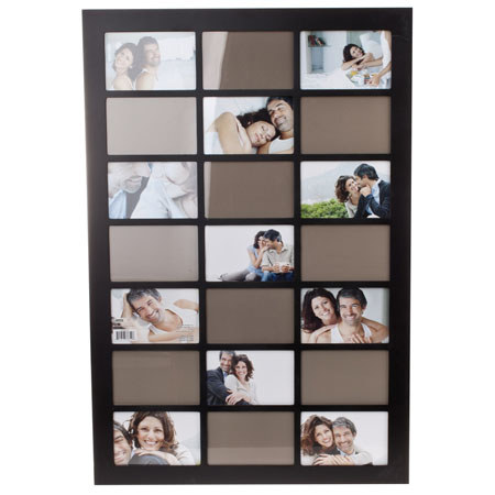 Quadro Designs Simplicity Wood Frame, Holds 21 - 4x6" Photo, Color: Black.