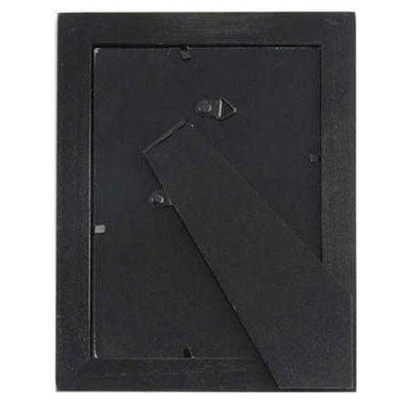 Quadro Designs 301 Flat Basic Series Wood Frame, Holds 5x7", Black