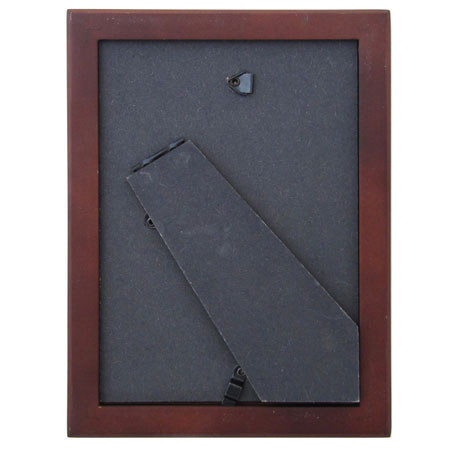 Quadro Designs 5x7 Sidetrax Wood Frame Matted TO 3.5x5", Color Brown