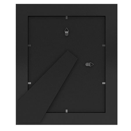 Quadro Designs Midtown Wood Frame, 8x10"-5x7" Photo, Black w/White Double Matte
