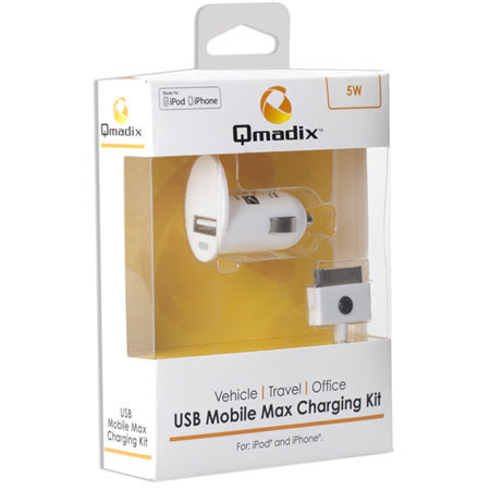 Qmadix USB Mobile Max Charging Kit, White