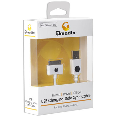 Qmadix USB Charging-Data Sync Cable, White
