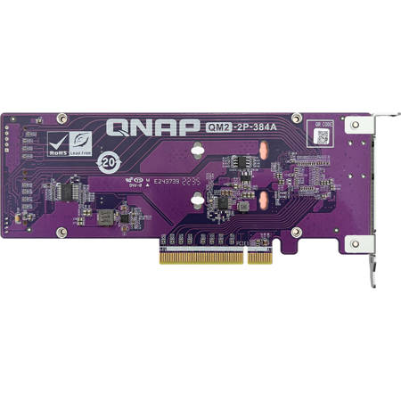 Qnap QM2 Dual M.2 22110/2280 PCIe Gen3 x8 NVMe SSD Expansion Card